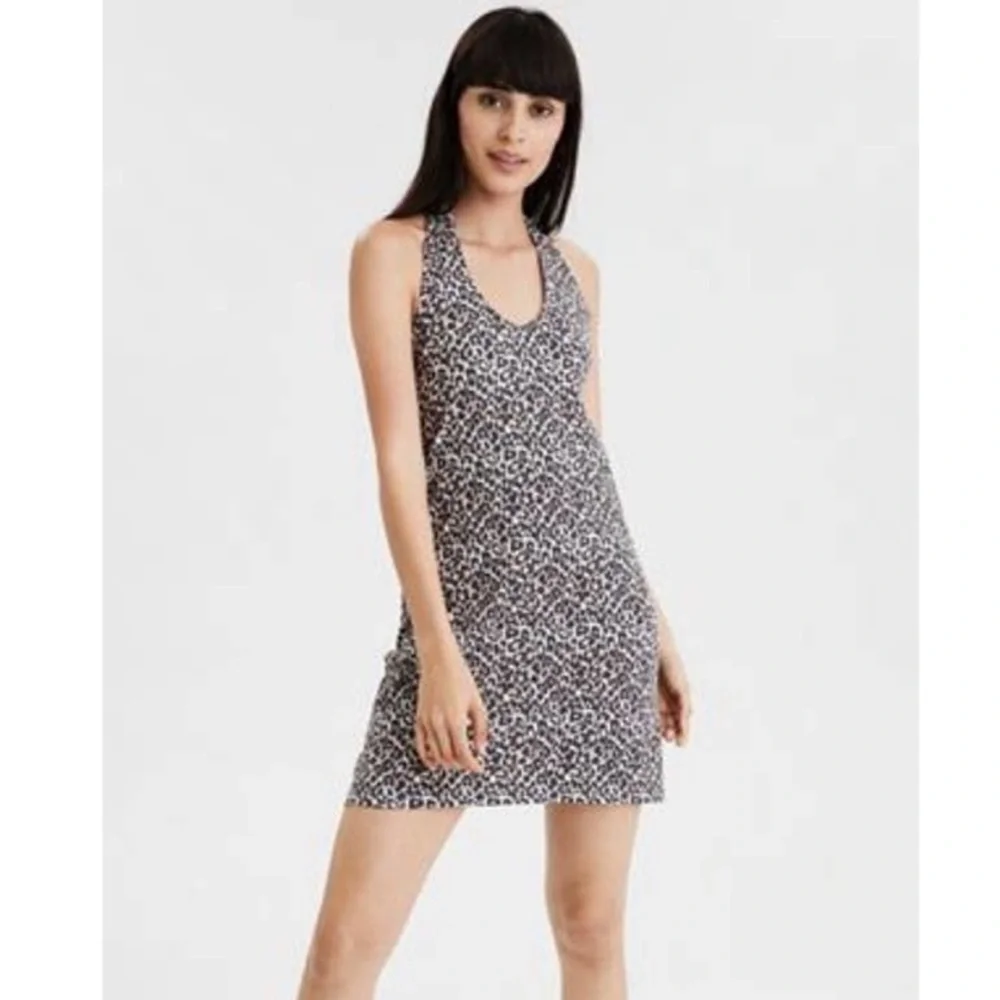 American Eagle halter print leopard mini dress - Picture 1 of 6